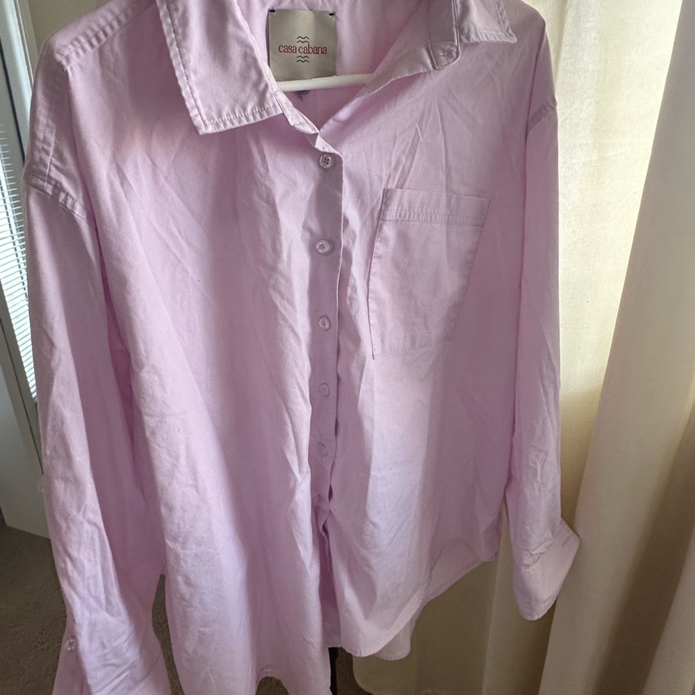 Casa Cabana Light Pink Button Down - Picture 2 of 6
